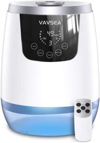 img 4 attached to 🌬️ VAVSEA Cool Mist Humidifiers, 5L Quiet Ultrasonic Humidifiers for Bedroom and Large Rooms, Vaporizer with Timer Remote Control, LED Touch Display, Adjustable Modes, Auto Shut Off, Humidifiers for Babies Nursery