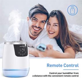 img 2 attached to 🌬️ VAVSEA Cool Mist Humidifiers, 5L Quiet Ultrasonic Humidifiers for Bedroom and Large Rooms, Vaporizer with Timer Remote Control, LED Touch Display, Adjustable Modes, Auto Shut Off, Humidifiers for Babies Nursery