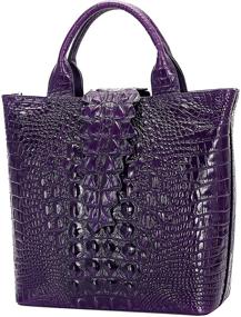 img 1 attached to 👜 Chic and Luxurious PIJUSHI Crocodile Designer Satchel Handbags: A Perfect Collection of Women's Handbags, Wallets, and Totes