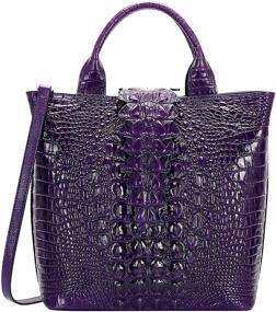 img 4 attached to 👜 Chic and Luxurious PIJUSHI Crocodile Designer Satchel Handbags: A Perfect Collection of Women's Handbags, Wallets, and Totes