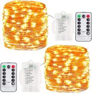 🌟 fairy lights string 10m 100led, battery powered copper wire lights for indoor/outdoor/christmas/wedding/garden - 2 pack (warm white), enhanced seo logo