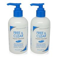 2-pack of free & clear liquid cleanser - 16 fl oz total (8 ounces each) logo