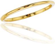 💍 exquisite yellow gold polished plain wedding women's jewelry: perfect for wedding & engagement logo