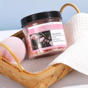 img 2 attached to 🛀 Spa Luxetique Epsom Salt for Soaking - 8pcs Pink Himalayan Bath Salts Gift Set with Essential Oil, Bath Bombs, Wooden Scoop, for Revitalizing and Soothing Skin, Relaxing Bath Set, Spa Gifts for Women