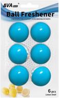 lemon scented ava prime air freshener sneaker shoe deodorizer balls 3 pairs for odor neutralization and refreshing shoes, gym bags, and lockers - blue logo