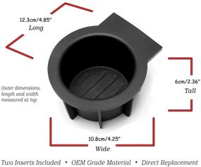 img 1 attached to Вставка для подстаканника F-150 - совместима с Ford F-150 2004-2008 с проточной консолью, 2009-2014 без проточной консоли - замена переднего подстаканника центральной консоли.