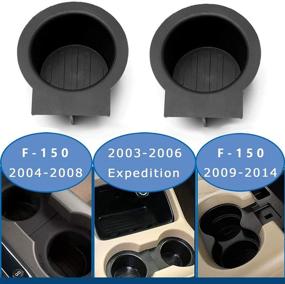 img 3 attached to Вставка для подстаканника F-150 - совместима с Ford F-150 2004-2008 с проточной консолью, 2009-2014 без проточной консоли - замена переднего подстаканника центральной консоли.