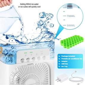 img 3 attached to 🌀 Efficient and Versatile 4-in-1 Portable Air Conditioner Fan with Updated 900ML Water Tank