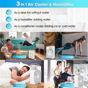 img 1 attached to 🌀 Efficient and Versatile 4-in-1 Portable Air Conditioner Fan with Updated 900ML Water Tank