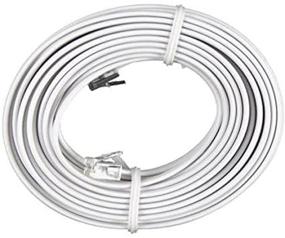 img 1 attached to 📞 Bistras 100ft White Telephone Extension Cord: Reliable Cable Line Wire for Clear Communication