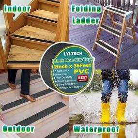 img 1 attached to RuggedStep Stairs Black Waterproof Tape: Premium Outdoor Nonslip Solution