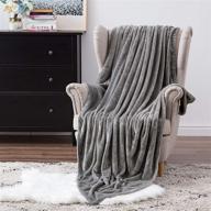 🛋️ miulee fleece throw blanket: cozy dark grey bed blanket for couch, sofa, and bed - soft flannel, fuzzy plush, twin size 60"x80 logo