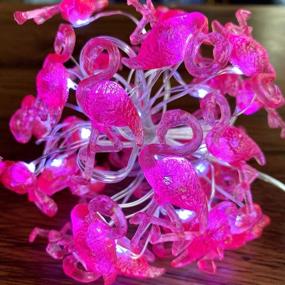 img 1 attached to Summer Decoration Pink Flamingo String Lights for Home Wedding Birthday Party - 8.5ft Tropical Themed 🌴 Coral Mini Bird Ornaments with Timer, Remote Control and 9 Lighting Modes - Ideal for Camping Decor