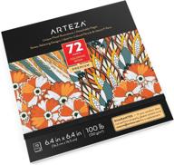 🌸 arteza adult coloring book: floral designs, 72 sheets, 6.4x6.4 inches, 100lb paper logo