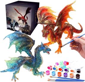 img 4 attached to 🎨 Colorful Figurine Painting Kit - Perfect Birthday Party Supplies!