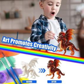 img 3 attached to 🎨 Colorful Figurine Painting Kit - Perfect Birthday Party Supplies!