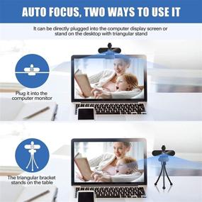 img 1 attached to 🎥 1080P HD Streaming USB Computer Webcam with Microphone and Privacy Cover - Amoner, Plug and Play for Gaming and More