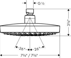 img 3 attached to Hansgrohe 26528821 Showerhead Gallons Brushed