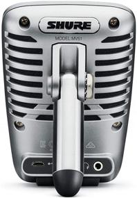 img 2 attached to Shure MV51 серебристый цифровой микрофон с большим диафрагмальным конденсатором: высокое качество звука и производительность