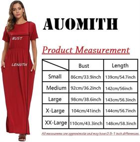 img 1 attached to AUOMITH Womens Sleeve Dresses Pockets