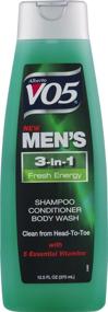 img 1 attached to 💆 Alberto VO5 Men's 3-in-1 Shampoo Conditioner Body Wash Fresh Energy, Pack of 3, 12.5oz