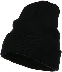 img 4 attached to Stylish and Warm: e4Hats.com Big Size Acrylic Long Beanies for Ultimate Comfort!