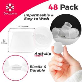 img 3 attached to Decopom Silicone Chair Leg Floor Protectors: 48 Pack Anti-Slip Furniture Protection Cover Pads for Sofa Chair Table Legs - Protect Furniture and Hardwood Floors with Plastic Silicone Socks