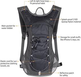 img 3 attached to Unigear Hydration Pack Backpack: 70 oz 2L Water Bladder for Active Outdoor Activities