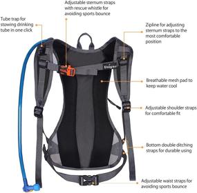 img 2 attached to Unigear Hydration Pack Backpack: 70 oz 2L Water Bladder for Active Outdoor Activities