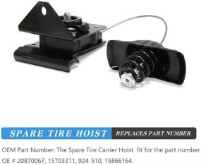 img 2 attached to 🚗 Spare Tire Hoist Carrier Assembly for Chevy, GMC - Replace 20870067, 15703311, 924-510, 15866164