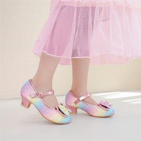 img 3 attached to 👸 Walofou Sparkling Princess Ballerina Iridescent Girls' Shoes
