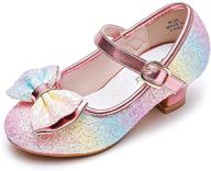 👸 walofou sparkling princess ballerina iridescent girls' shoes logo
