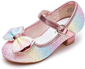 img 4 attached to 👸 Walofou Sparkling Princess Ballerina Iridescent Girls' Shoes