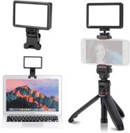 🎥 newmowa 60 led clip rechargeable video light mini extension tripod kit: phone holder, soft light board, 3200-5600k, 3 light modes - perfect for vlog, makeup, video conference, phones & cameras logo