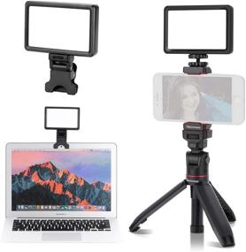 img 4 attached to 🎥 Newmowa 60 LED Clip Rechargeable Video Light Mini Extension Tripod Kit: Phone Holder, Soft Light Board, 3200-5600K, 3 Light Modes - Perfect for Vlog, Makeup, Video Conference, Phones & Cameras