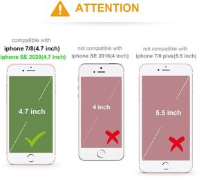 img 3 attached to 📱 KIHUWEY iPhone SE 2020 кошелек чехол - премиум кожаный карман с молнией, держатель для кредитных карт и ремешок на запястье, подставка для телефона, защитный кошелек для iPhone 7/8/SE 2020 4.7 дюйма - мятно-зеленый