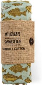 img 1 attached to Milkbarn Bamboo Cotton Baby Swaddle Bedding