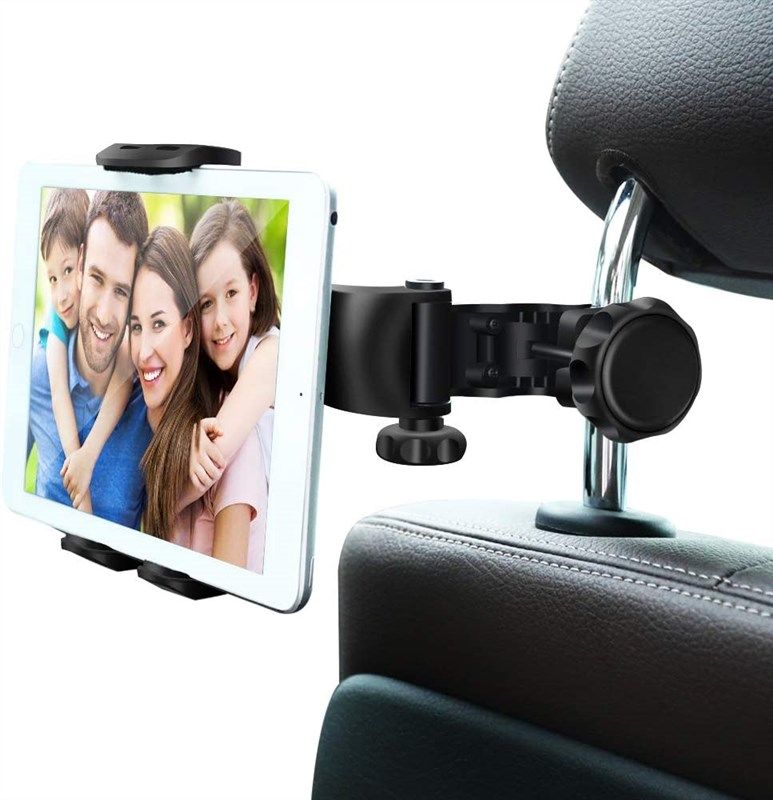 headrest ansteker adjustable smartphones 360°rotation 로고