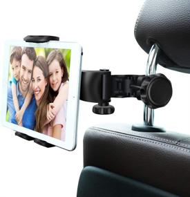 img 4 attached to 📱 Ansteker Car Headrest Mount: Adjustable Holder for iPad, Tablets, Nintendo Switch, Kindle Fire HD, iPhone, and Smartphones | 360° Rotation, Suitable for 4”-11” Wide