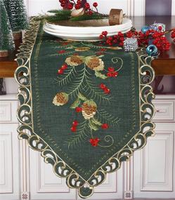 img 4 attached to GRANDDECO Christmas Embroidered Tabletop Decoration Food Service Equipment & Supplies