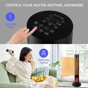 img 3 attached to 🔥 Ultra-Convenient 1500W Portable Electric Space Heater for Home & Office – Remote Control, Timer, Oscillation, Thermostat & More!