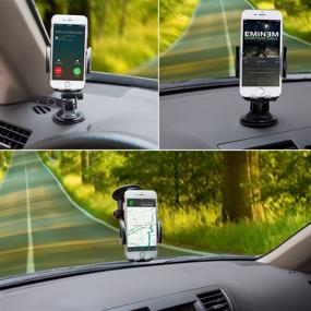 img 2 attached to 📱 Universal Car Phone Holder Mount for Dashboard - Compatible with iPhone Xs,XS MAX,XR,X,8