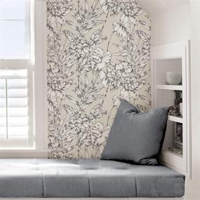 img 1 attached to 🏞️ Transform Your Space with NuWallpaper NUS3145 Grey Cayman Peel & Stick Wallpaper, Neutral