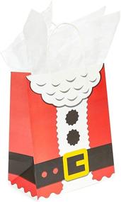 img 1 attached to 🎁 Christmas Gift Wrap Bags with Tissue Paper: 24 Pack, 8 x 10 x 4.7 inches