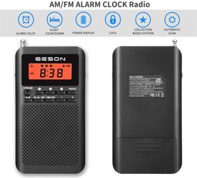 img 3 attached to Ultra-Portable AM FM Radio: Digital Tuning, Transistor Technology, Sleep Timer, Alarm Clock, and Earphone - Black