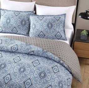 img 2 attached to Milan Blue Twin Comforter Set by City Scene - Enhance Your Bedroom Décor