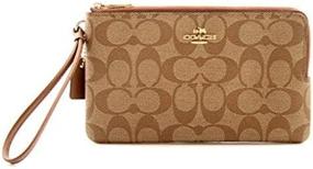 img 1 attached to Двойной кошелек полукруглый кошелек Coach Signature для женщин - кошельки и клатчи