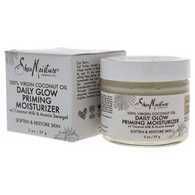 img 1 attached to 🥥 Shea Moisture 100% Virgin Coconut Oil Daily Glow Priming Moisturizer - Unisex Moisturizer, 2 oz