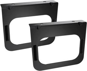 img 4 attached to 🚘 Abrams 2PC 5-Inch Rectangular Taillight L Shaped Mounting Brackets for Flush Mount Rectangular Truck Trailer RV Taillights [Black Powder Coated Steel] [Vertical or Horizontal Installation]