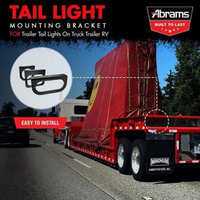 img 1 attached to 🚘 Abrams 2PC 5-Inch Rectangular Taillight L Shaped Mounting Brackets for Flush Mount Rectangular Truck Trailer RV Taillights [Black Powder Coated Steel] [Vertical or Horizontal Installation]